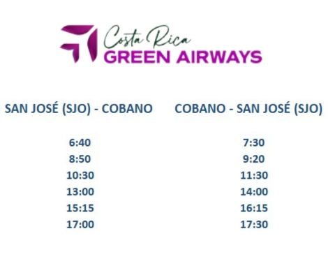 Horarios Green Airways